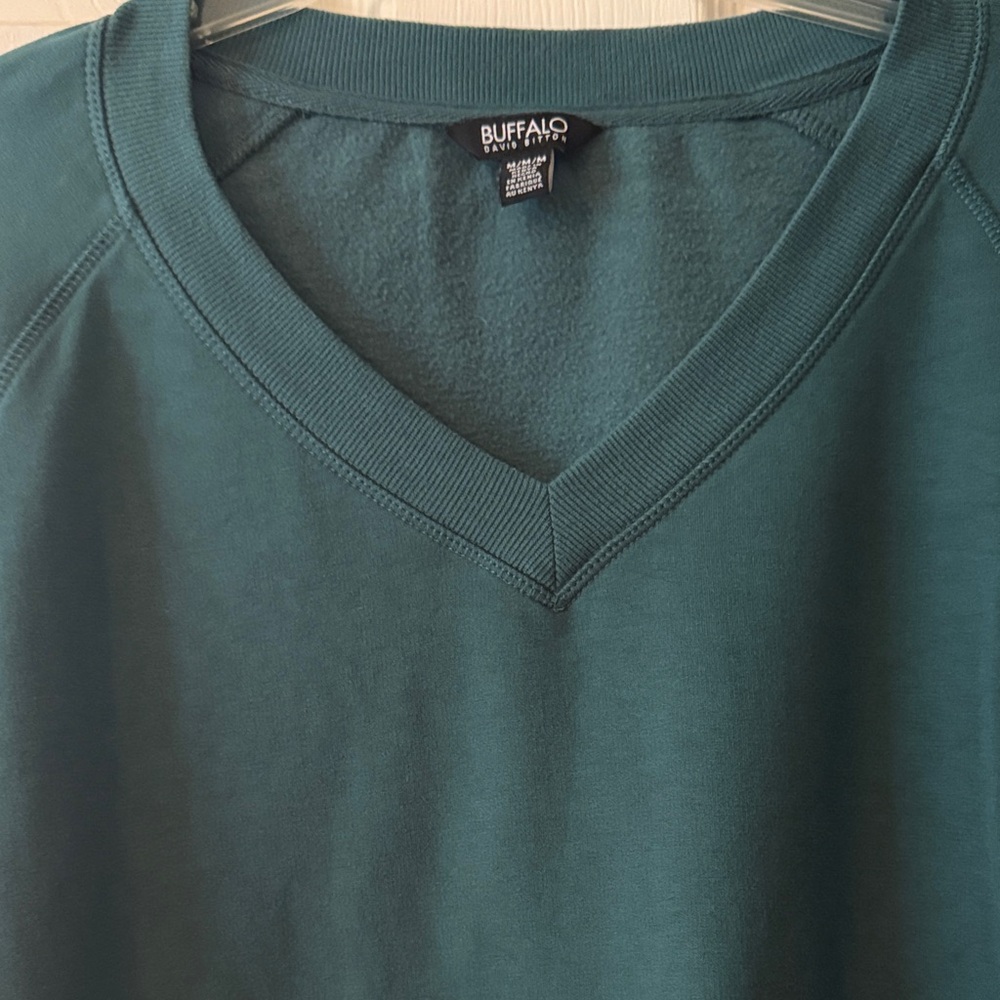 Buffalo David Bitton Forest Green V-Neck Sweatshirt